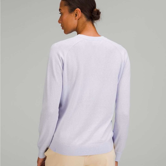 Lululemon Silk-Blend Crewneck Sweater in Pastel Blue - Picture 3 of 13